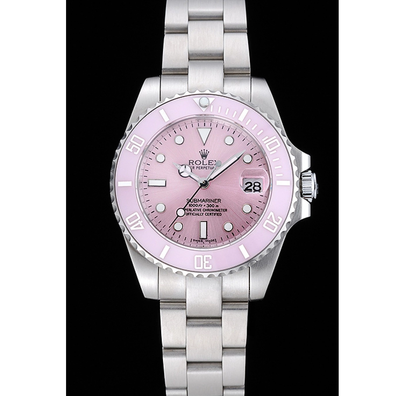 Aaa replica watch Bracelet Dial Submariner Steel Rolex Stainless Lilas 1454155 0604